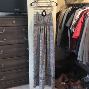 Maxi dress, black and white print
